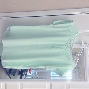 Small satin mint Express blouse